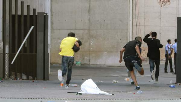 Batalla campal en Las Palmas Batalla campal en Las Palmas
