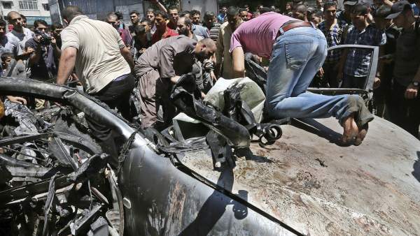 Bombardeo en Gaza. Bombardeo en Gaza.