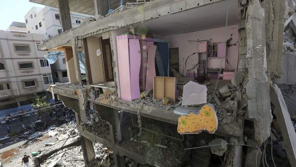 Casas destruídas en Gaza por los bombardeos israelíes Casas destruídas en Gaza por los bombardeos israelíes