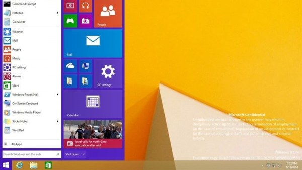 Pantalla principal Windows 9 Pantalla principal Windows 9