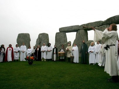 Druidas en Stonehenge