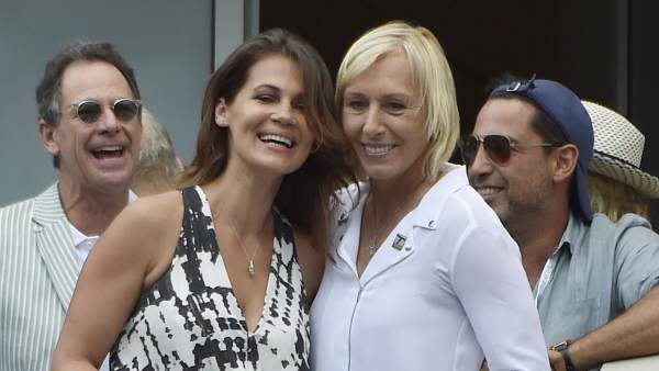 Martina Navratilova y Julie Lemigova Martina Navratilova y Julie Lemigova