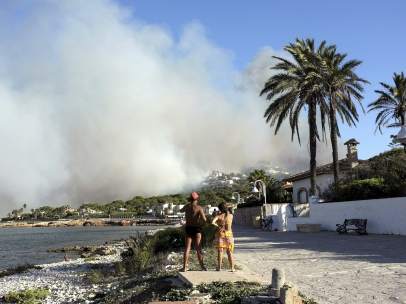 Incendio en el Montgó.