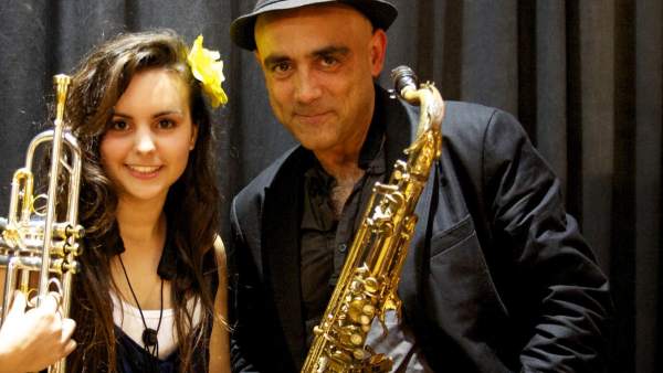Joan Chamorro & Andrea Motis. Músics de jazz. Joan Chamorro & Andrea Motis. Músics de jazz.