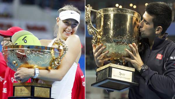 Maria Sharapova y Novak Djokovic Maria Sharapova y Novak Djokovic