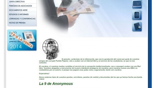 Web de AEDE hackeada Web de AEDE hackeada