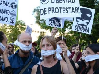 Manifestación contra la "Ley Mordaza"