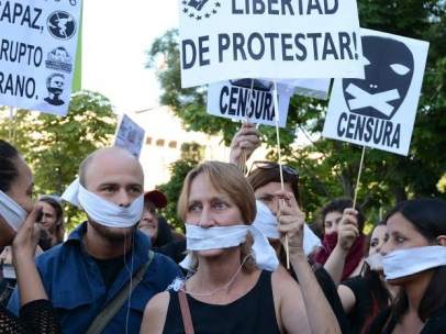 Manifestación contra la "Ley Mordaza"
