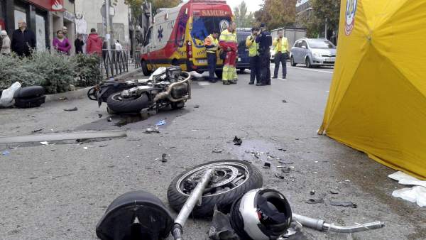 Fallece un motorista en Madrid Fallece un motorista en Madrid