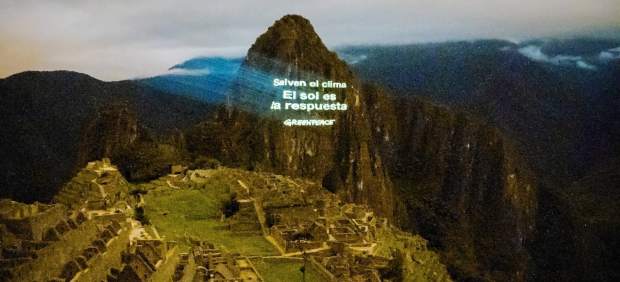 Acción de Greepeace en el Machu Picchu
