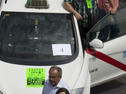 Protesta contra Uber