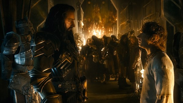 Bilbo y Thorin en El Hobbit: La batalla de los cinco ejércitos Bilbo y Thorin en El Hobbit: La batalla de los cinco ejércitos