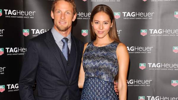 Jenson Button y Jessica Michibata. Jenson Button y Jessica Michibata.