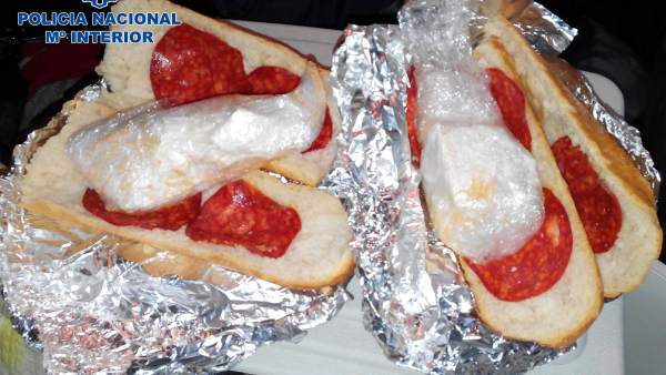 Droga dentro de bocadillos de chorizo. Droga dentro de bocadillos de chorizo.