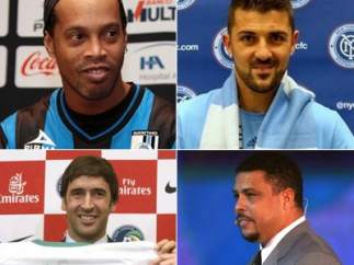 Ronaldinho, Villa, Raúl y Ronaldo