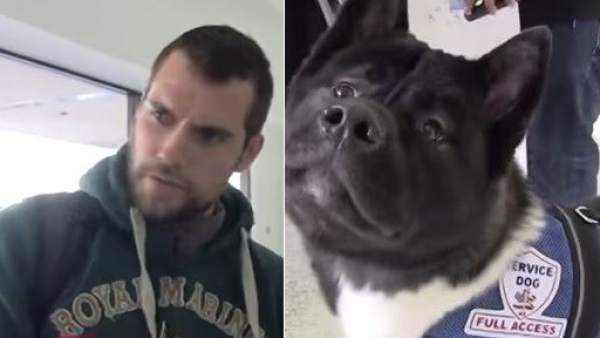 Henry Cavill y su perro Henry Cavill y su perro