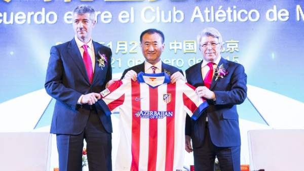 Acto de presentación del acuerdo entre el Atlético de Madrid y Wang Jianlin Acto de presentación del acuerdo entre el Atlético de Madrid y Wang Jianlin