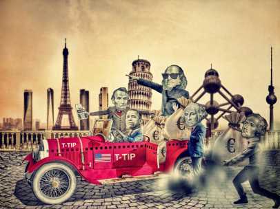 Ilustración inspirada en el TTIP