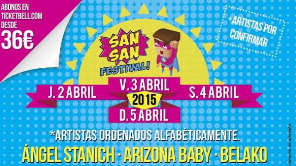 Cartel de la edición de 2015 del SanSan Festival Cartel de la edición de 2015 del SanSan Festival