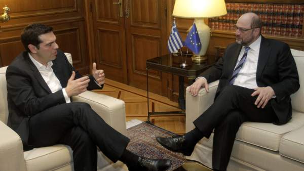 Alexis Tsipras y Martin Schulz Alexis Tsipras y Martin Schulz