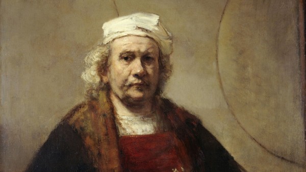 Self portrait with two circles, Rembrandt Harmensz. van Rijn, c. 1665-1669 Self portrait with two circles, Rembrandt Harmensz. van Rijn, c. 1665-1669