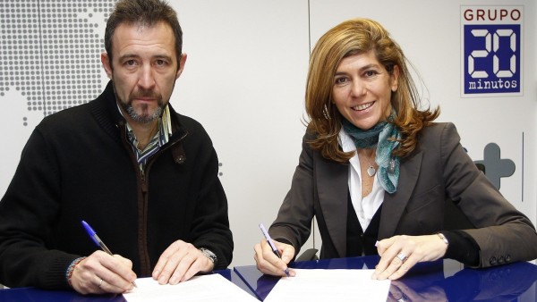 Firma del acuerdo entre el Medio Maratón de Madrid y 20minutos Firma del acuerdo entre el Medio Maratón de Madrid y 20minutos
