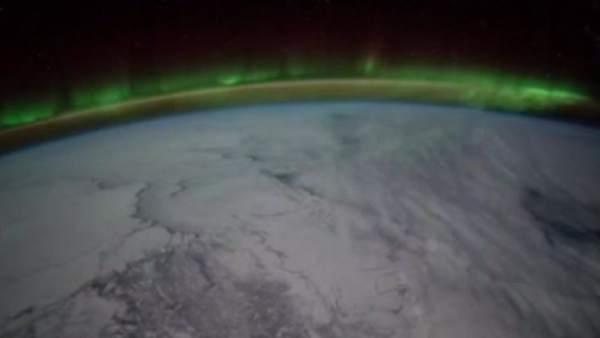 Así es una aurora boreal desde el espacio Así es una aurora boreal desde el espacio