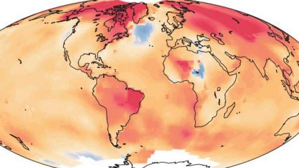 Tendencia de la temperatura lineal de la superficie terrestre desde el año 1901. Tendencia de la temperatura lineal de la superficie terrestre desde el año 1901.