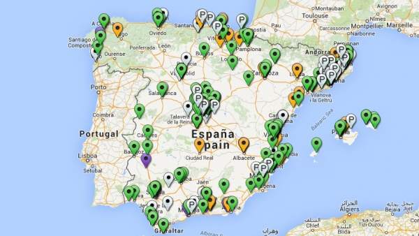 Mapa de los centros de educación alternativa en España Mapa de los centros de educación alternativa en España