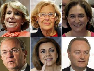 Aguirre, Carmona, Colau, Monago, Cospedal y Fabra