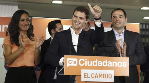 Albert Rivera y Begoña Villacís Albert Rivera y Begoña Villacís