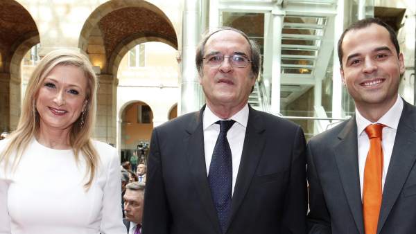 Cristina Cifuentes, Ángel Gabilondo e Ignacio Aguado Cristina Cifuentes, Ángel Gabilondo e Ignacio Aguado
