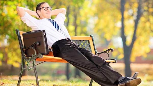 Trabajador descansando Trabajador descansando
