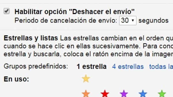 Opción de deshacer en Gmail Opción de deshacer en Gmail