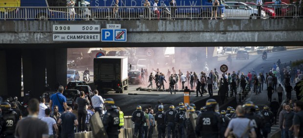Protestas contra Uber en Francia