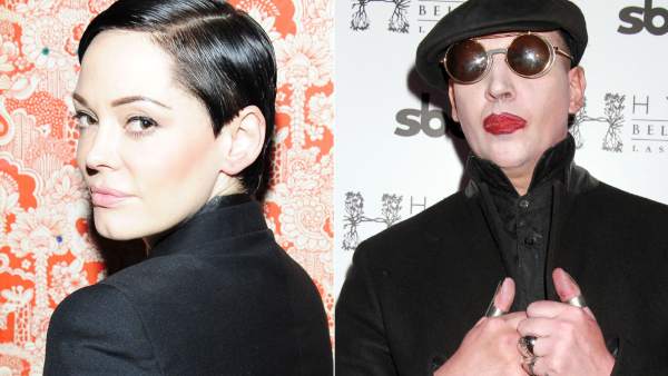Rose McGowan y Marilyn Manson Rose McGowan y Marilyn Manson