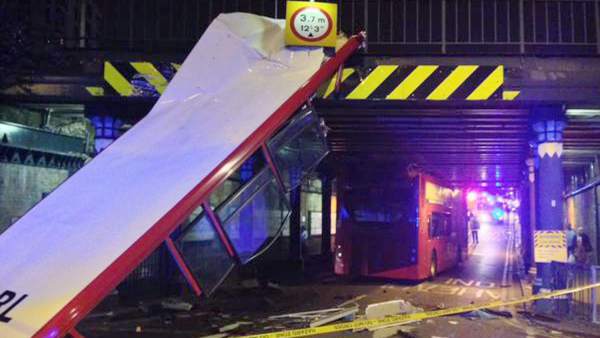 Autobús de Londres accidentado Autobús de Londres accidentado