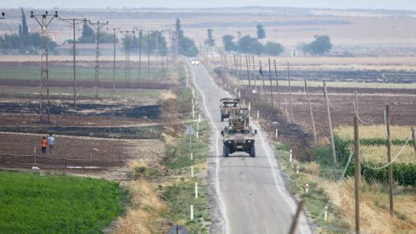 Soldados turcos en la frontera con Siria Soldados turcos en la frontera con Siria