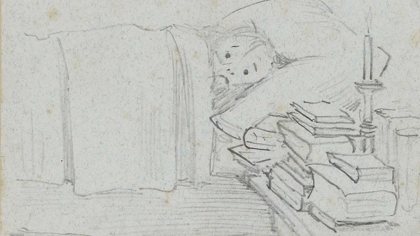 Sir Edward Burne-Jones (1833‒98) - Album of Illustrated Letters from Burne-Jones to Mrs Gaskell, 1893–8 - Have such a heap of books by me
Sir Edward Burne-Jones (1833‒98) - Album of Illustrated Letters from Burne-Jones to Mrs Gaskell, 1893–8 - Have such a heap of books by me