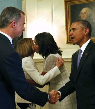 Saludo cordial en la Casa Blanca