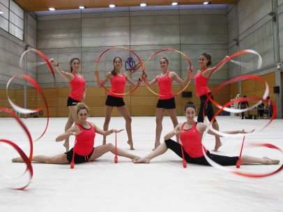 El equipo español de gimnasia rítmica