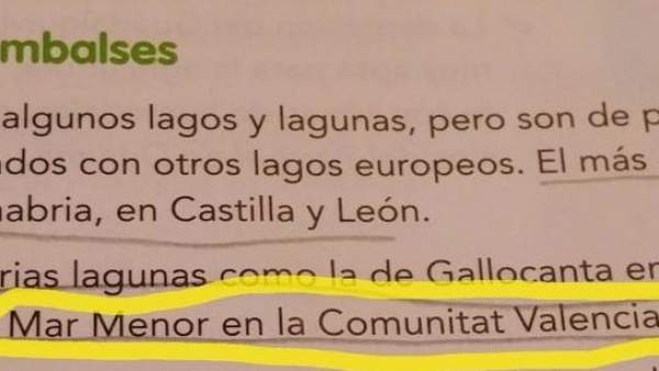 Fallo en un libro de texto Fallo en un libro de texto