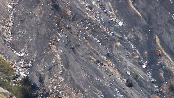 Restos del avión Germanwings siniestrado el pasado 24 de marzo Restos del avión Germanwings siniestrado el pasado 24 de marzo