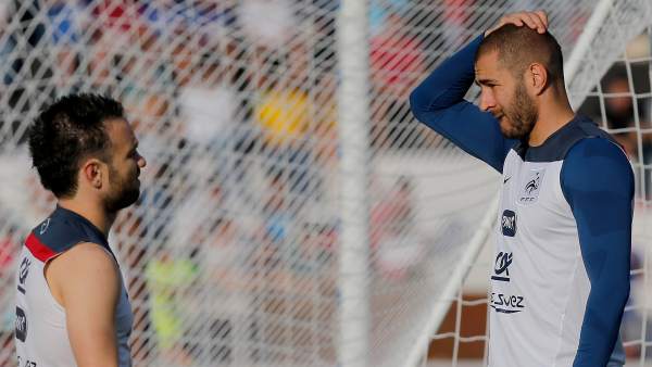Mathieu Valbuena y Karim Benzema Mathieu Valbuena y Karim Benzema