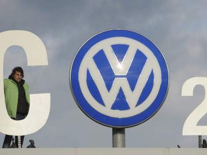 Protesta de Greenpeace contra Volkswagen