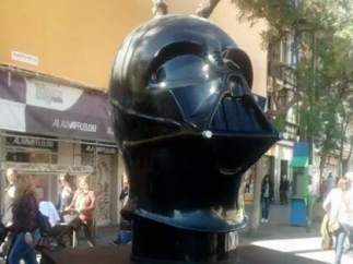Escultura Darth Vader sin casco