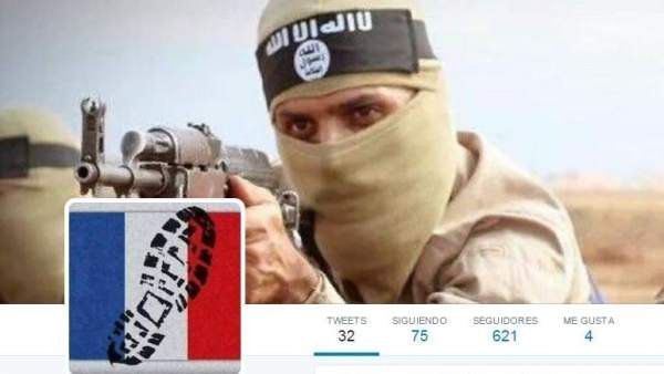 Perfíl de Twitter de un yihadista Perfíl de Twitter de un yihadista