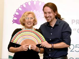 Pablo Iglesias y Manuela Carmena