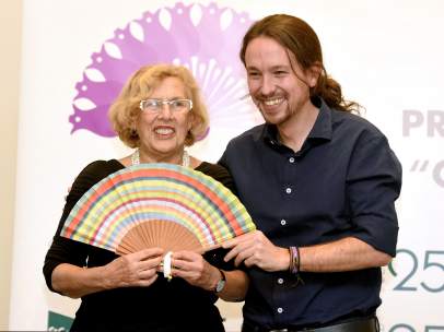 Pablo Iglesias y Manuela Carmena