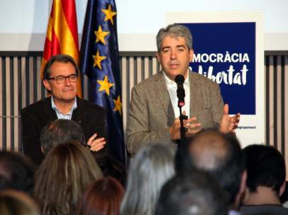 Artur Mas y Francesc Homs, candidato de Democràcia i Llibertat para el 20D.